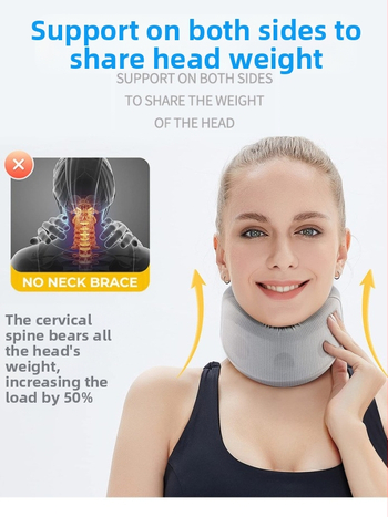 Шина за врата, дишаща нейлонова ледена коприна и гъба, триизмерна цервикална тракция, модел YF-JZ026