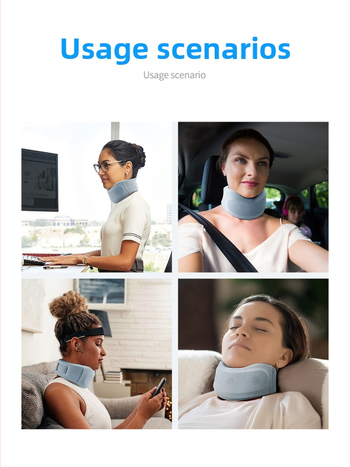 Шина за врата, дишаща нейлонова ледена коприна и гъба, триизмерна цервикална тракция, модел YF-JZ026