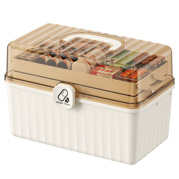 Ντουλάπι φαρμάκων, 12 διαμερίσματα, πλαστικό, φορητό, με δυνατότητα λογότυπου