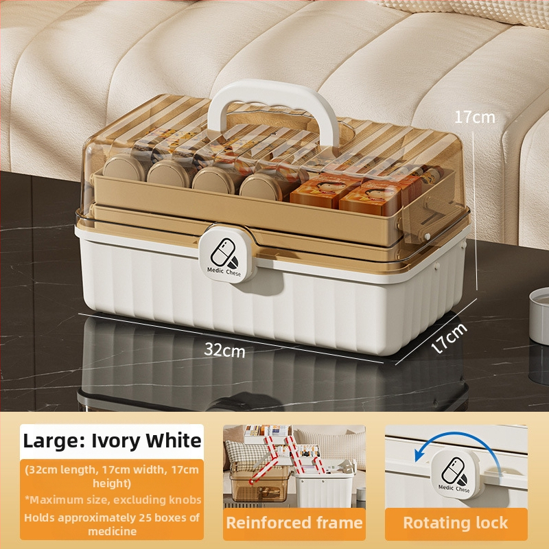 Ντουλάπι φαρμάκων, 12 διαμερίσματα, πλαστικό, φορητό, με δυνατότητα λογότυπου