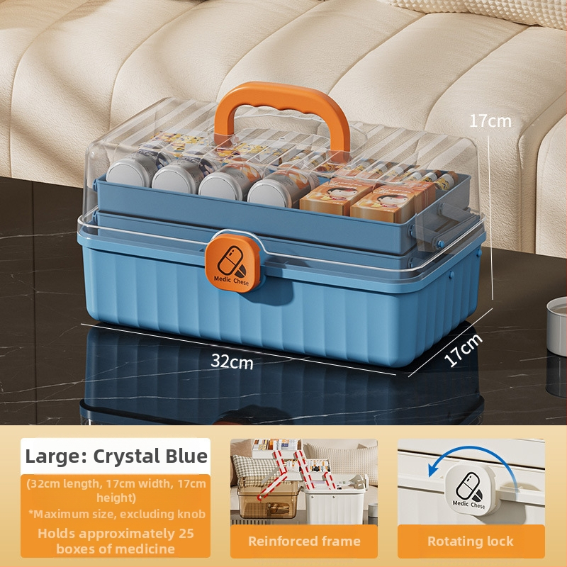 Ντουλάπι φαρμάκων, 12 διαμερίσματα, πλαστικό, φορητό, με δυνατότητα λογότυπου