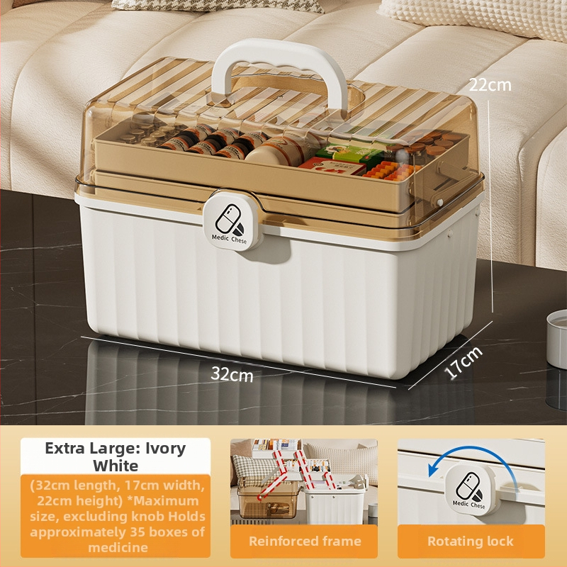 Ντουλάπι φαρμάκων, 12 διαμερίσματα, πλαστικό, φορητό, με δυνατότητα λογότυπου