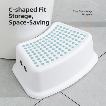 Πλαστικό παιδικό σκαμνάκι τουαλέτας για μπάνιο, χαμηλό προφίλ, αντιολισθητικό, μοντέρνο απλό στυλ