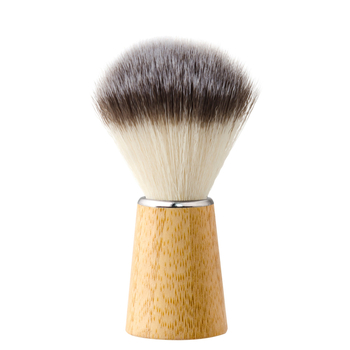 Vyrų skutimosi ir valymo šepetys su lokustų medienos rankena, logotipo personalizavimas