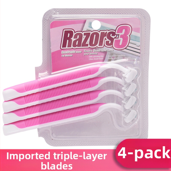 Maifeng γυναικεία ξυριστική μηχανή σώματος, χειροκίνητη, σετ 4 τεμάχια, λεπίδα από ανοξείδωτο ατσάλι με 3 στρώσεις