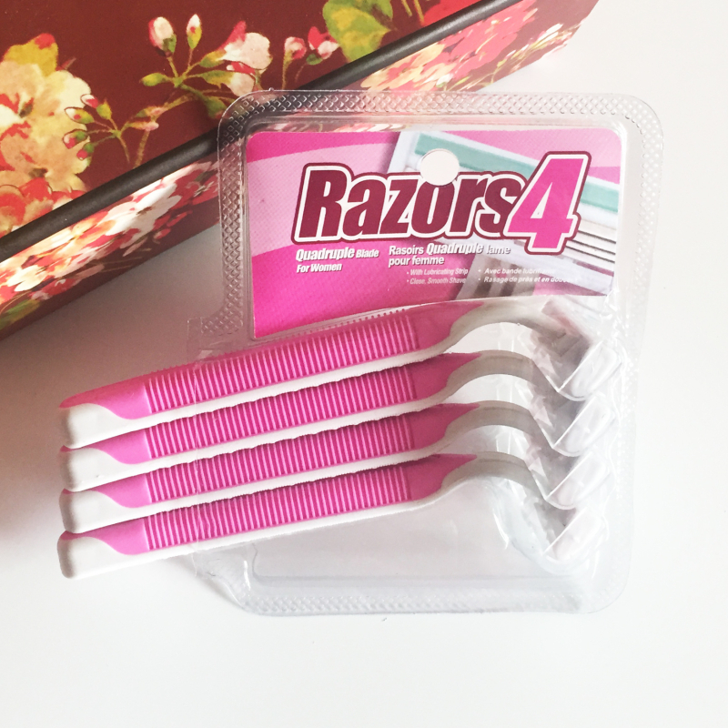 Maifeng γυναικεία ξυριστική μηχανή σώματος, χειροκίνητη, σετ 4 τεμάχια, λεπίδα από ανοξείδωτο ατσάλι με 3 στρώσεις