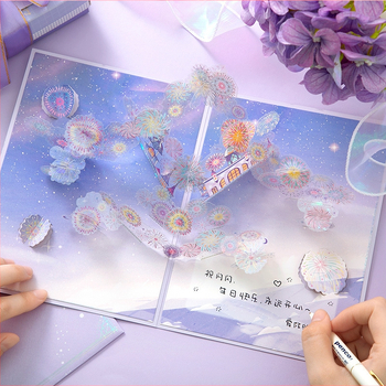 Картичка за Деня на учителя, 3D поп-ъп, ръчна изработка от картон, стил прост и модерен