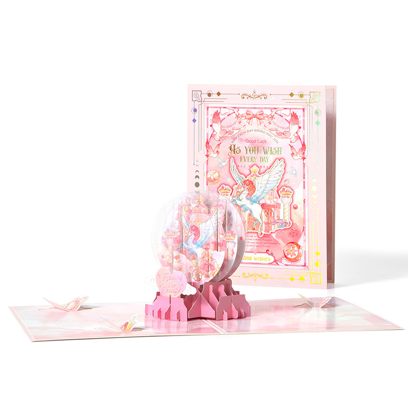 Картичка за Деня на учителя, 3D поп-ъп, ръчна изработка от картон, стил прост и модерен