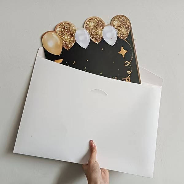 Гигантска поздравителна картичка за рожден ден, хартия, цветно печатане, стил прост и модерен