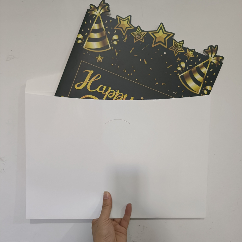 Гигантска поздравителна картичка за рожден ден, хартия, цветно печатане, стил прост и модерен