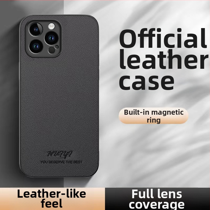 Θήκη κινητού για iPhone 13/14 σειρά, συνθετικό δέρμα, μαγνητική προσέλκυση, προστασία από πτώσεις, επιφάνεια θερμοπρέσας