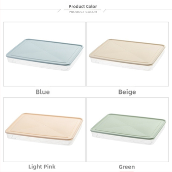 KUCOCO кутия за съхранение на пелмени, многоетажна конструкция, подходяща за пелмени и яйца, за хладилник и фризер, PP материал