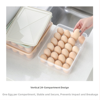 KUCOCO кутия за съхранение на пелмени, многоетажна конструкция, подходяща за пелмени и яйца, за хладилник и фризер, PP материал