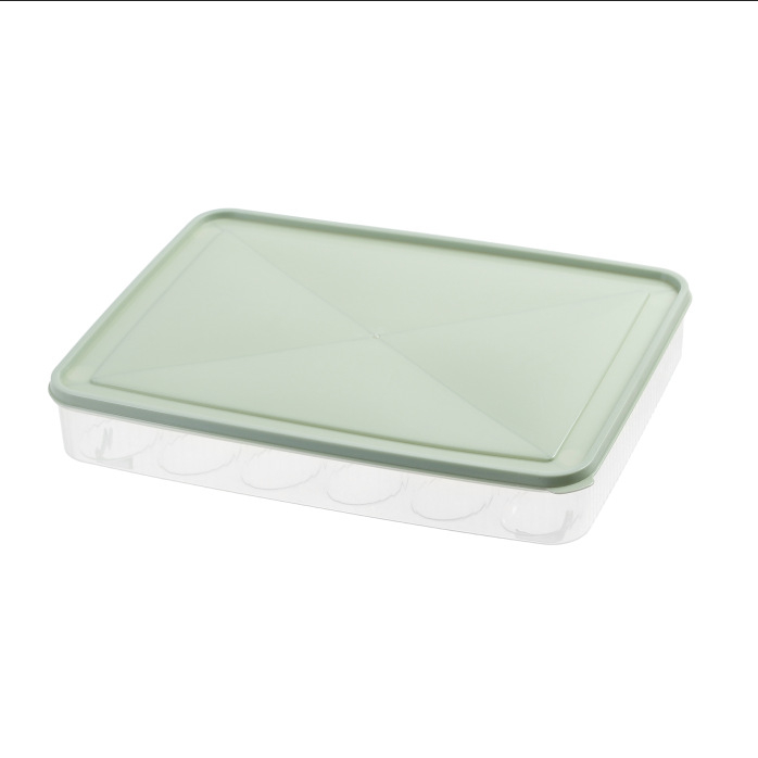 KUCOCO кутия за съхранение на пелмени, многоетажна конструкция, подходяща за пелмени и яйца, за хладилник и фризер, PP материал