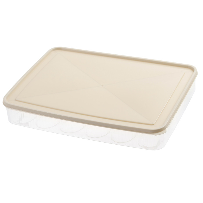 KUCOCO кутия за съхранение на пелмени, многоетажна конструкция, подходяща за пелмени и яйца, за хладилник и фризер, PP материал