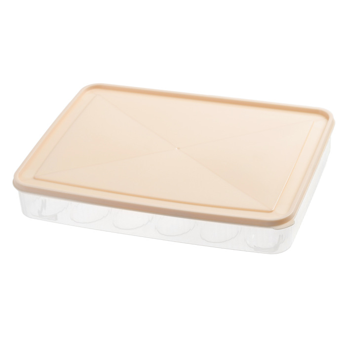 KUCOCO кутия за съхранение на пелмени, многоетажна конструкция, подходяща за пелмени и яйца, за хладилник и фризер, PP материал