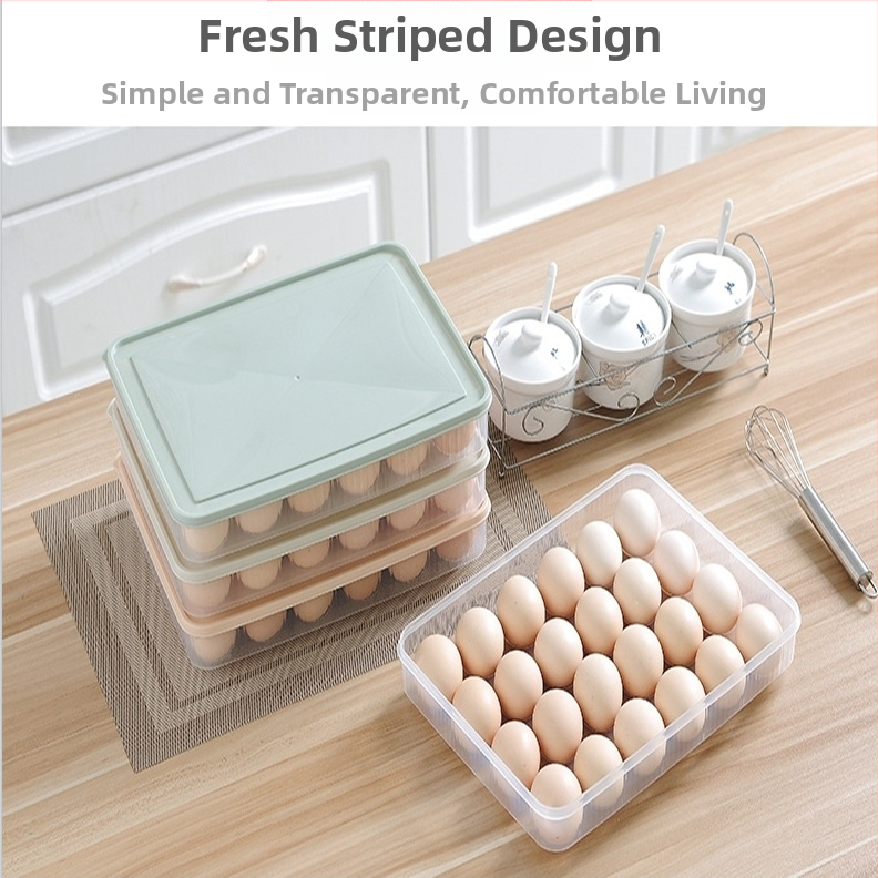 KUCOCO кутия за съхранение на пелмени, многоетажна конструкция, подходяща за пелмени и яйца, за хладилник и фризер, PP материал