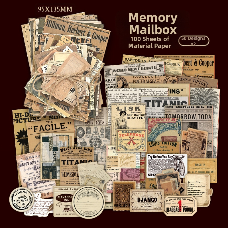 Xinmo Vintage στυλ, 100 g υψηλής ποιότητας χαρτί γραφής, σημειωματάριο – εκτύπωση, έτοιμο για δώρο, DIY κολάζ κάρτα