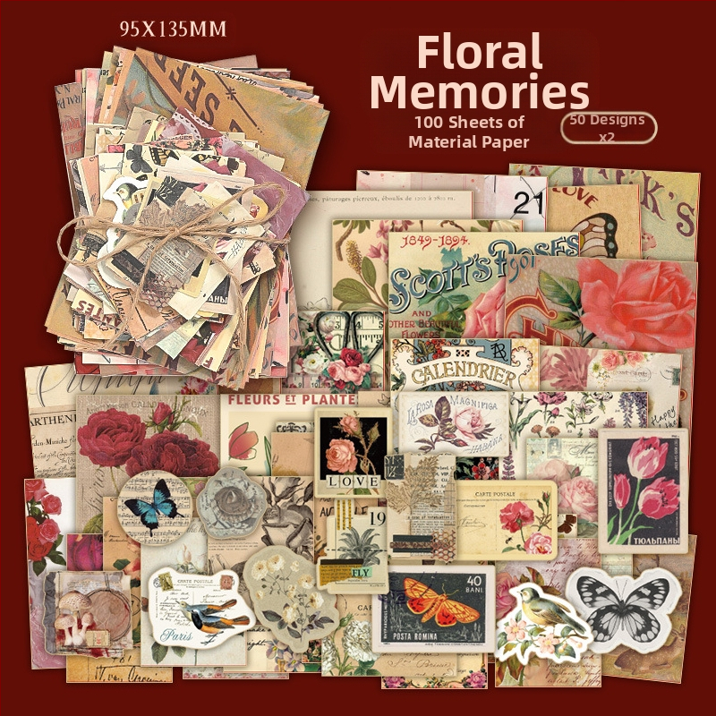 Xinmo Vintage στυλ, 100 g υψηλής ποιότητας χαρτί γραφής, σημειωματάριο – εκτύπωση, έτοιμο για δώρο, DIY κολάζ κάρτα