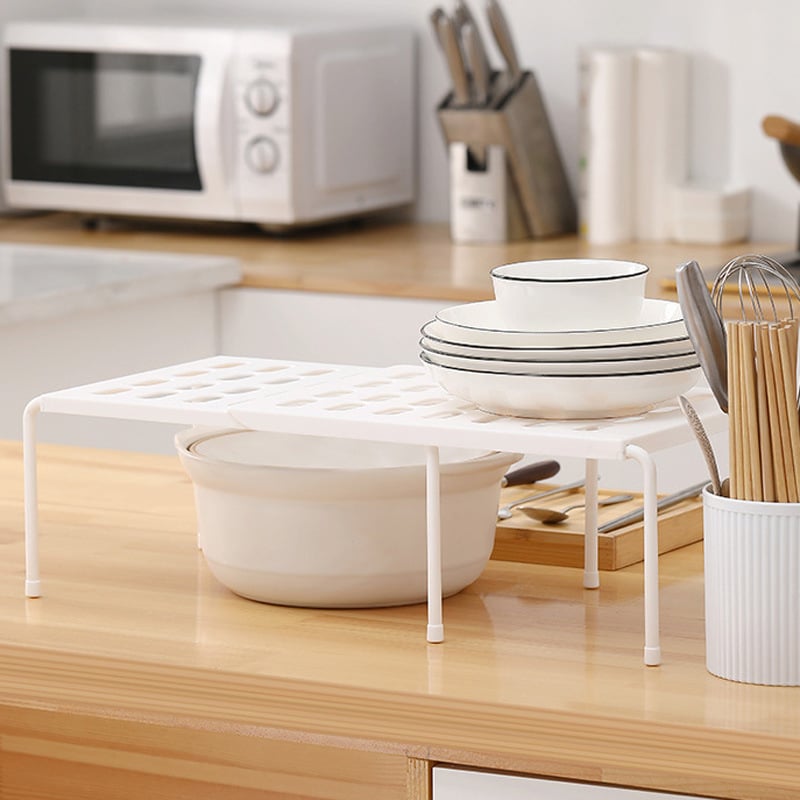 Virtuvės sulankstomas laikiklis spintelėms ir indams — plastikinis daugiafunkcinis organizatorius prieskonėms