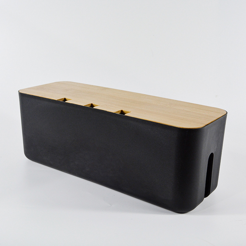 Kabelski organizator za stolni rad (ABS + bambus, japanski stil, kapacitet 1L)