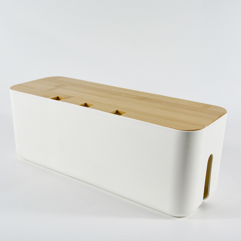 Kabelski organizator za stolni rad (ABS + bambus, japanski stil, kapacitet 1L)