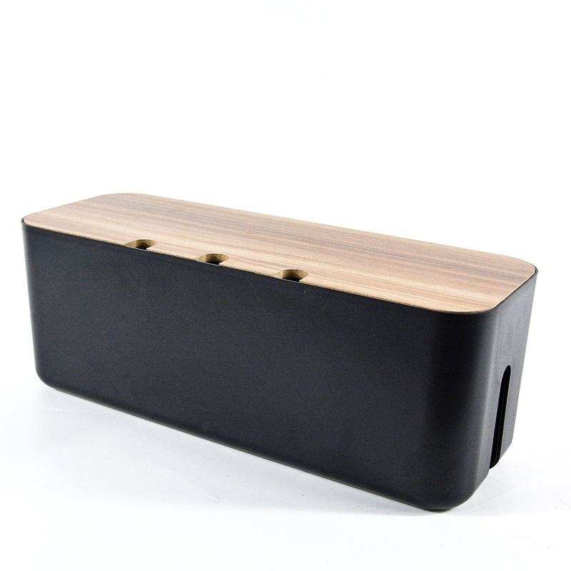 Kabelski organizator za stolni rad (ABS + bambus, japanski stil, kapacitet 1L)