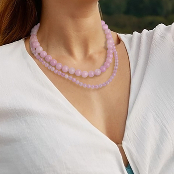 Κολιέ με κρύσταλλους σποδουνίτη, χειροποίητο, γεωμετρικός σχεδιασμός, αλυσίδα με σφαίρες, μάρκα Youfei, χωρίς μενταγιόν