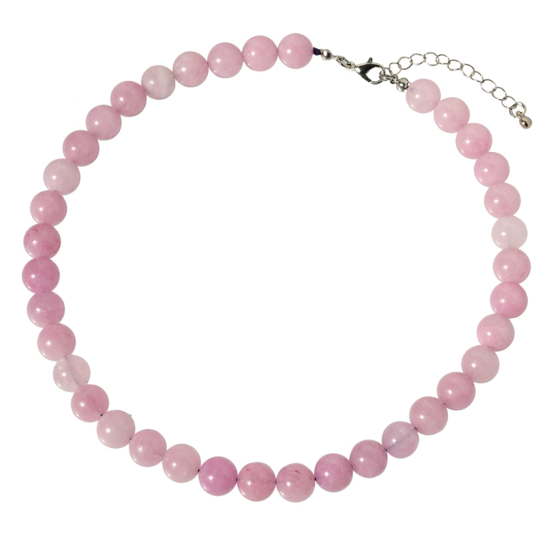 Ogrlica od kristala spodumen, ručna izrada, geometrijski dizajn, lanac s kuglicama, Youfei marka, bez privjeska