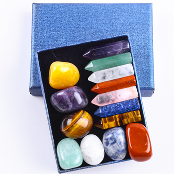 Ametisto poliruotas romboidinis kristalo akmuo meditacijai, dekoratyvinis kristalų stulpas, dovanų dėžutė