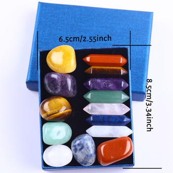 Ametisto poliruotas romboidinis kristalo akmuo meditacijai, dekoratyvinis kristalų stulpas, dovanų dėžutė