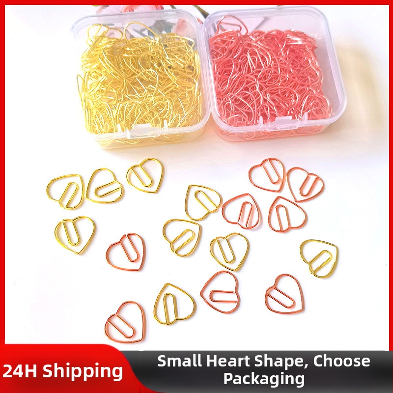 Mini širdies formos popieriaus klipsas – metalinis biuro aksesuaras, dėžutėje pakuotė (Prekės ženklas: Exhibition Giant; Medžiaga: Metalas; Pakuotė: Dėžutė; Modelis: Mini Love Paper Clip)