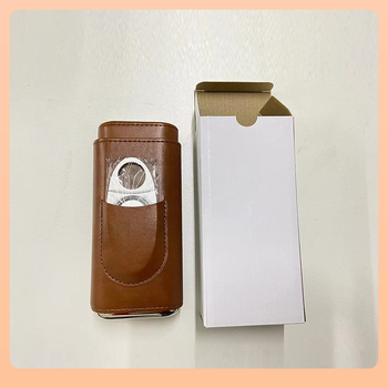 Θήκη υμιδόρ για πούρα - φορητή PU δερμάτινη θήκη αποθήκευσης πούρων, με κρεμάκι για κλειδιά και δυνατότητα εκτύπωσης λογότυπου