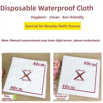 Vienkartinis sterilus nepluošto poliesterio rankšluostis masažo lovai, 150D siūlai, paprastas audimas