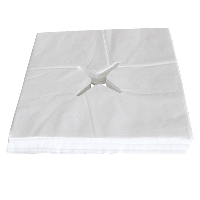 Vienkartinis sterilus nepluošto poliesterio rankšluostis masažo lovai, 150D siūlai, paprastas audimas