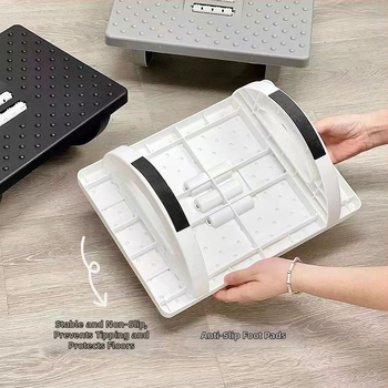 Офис подложка за крак - модерен пластмасов дизайн, пълнеж Cloud Branch, електрическа функция