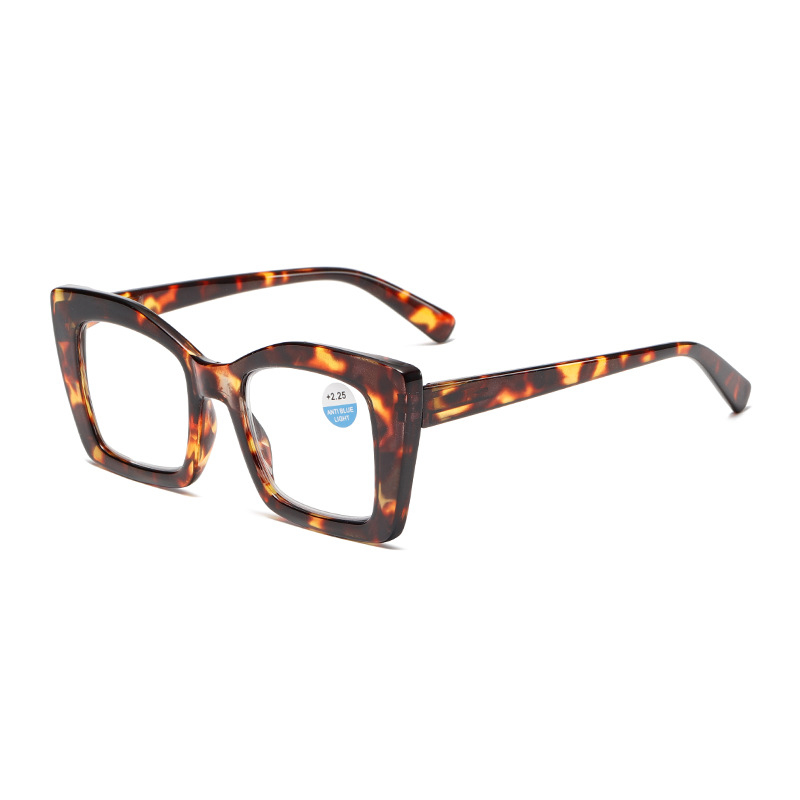 Presbiopinės akinės su mėlynosios šviesos apsauga, kvadratinis pilnas rėmas, PC rėmas, AC lęšiai