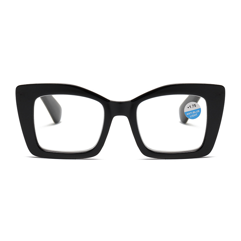 Presbiopinės akinės su mėlynosios šviesos apsauga, kvadratinis pilnas rėmas, PC rėmas, AC lęšiai