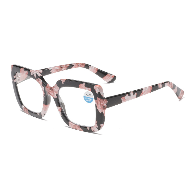Unisex presbiopiniai akiniai skaitymui, anti-blue-light lęšiai, didelės pilnos PC rėmeliai, AC lęšiai