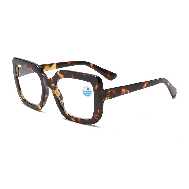 Unisex presbiopiniai akiniai skaitymui, anti-blue-light lęšiai, didelės pilnos PC rėmeliai, AC lęšiai