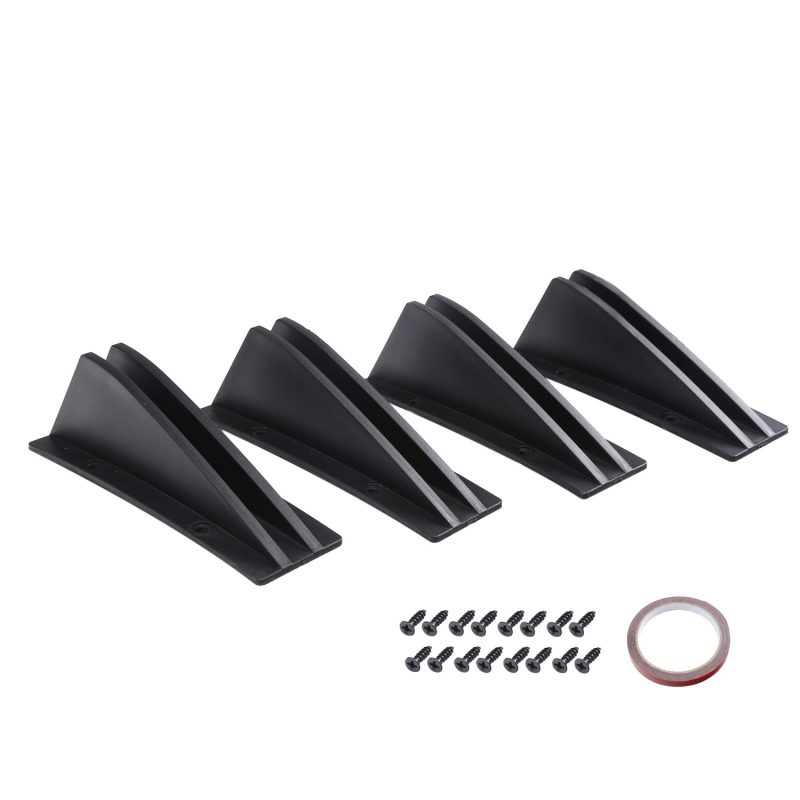 Trīsstūriskais mini aizmugurējais spoleris ar shark fin – ABS materiāls, COOLHKS – dekorēšana un sadursmes aizsardzība, vienspojlers 4 gab. / dubultspojlers 4 gab., piemērots lielākajai daļai modeļu