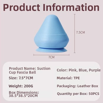 Rankinis fascijos/meridianų masažo kamuolys — silikonas, Chengkai, skirtas sveikam masažui ir kojų, kaklo, nugaros bei juosmens raumenų atsipalaidavimui.