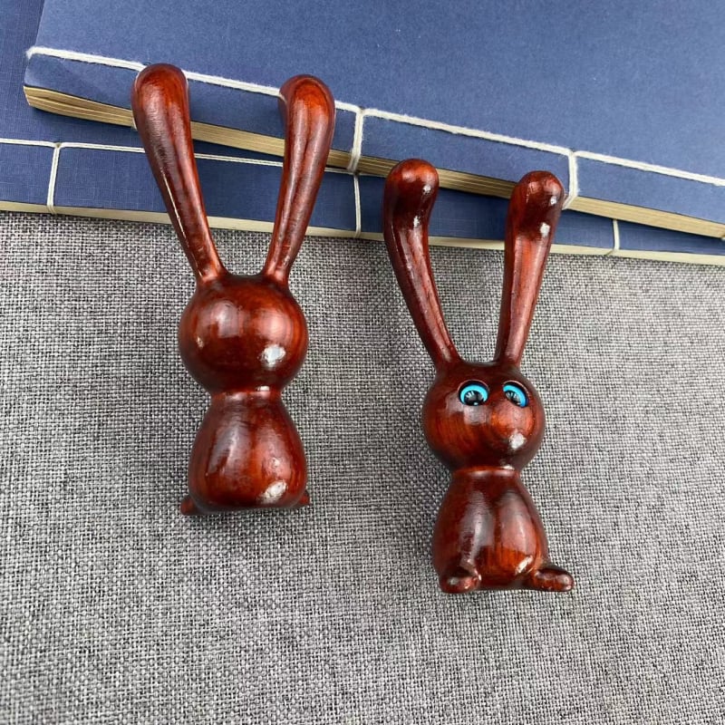 Drveni masažni alat za lice u obliku zeca, od ružnog drveta, modernog minimalističkog stila, ručni alat za podizanje kontura čeljusti i masiranje sljepoočnica