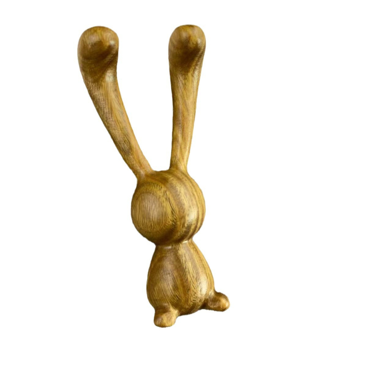 Drveni masažni alat za lice u obliku zeca, od ružnog drveta, modernog minimalističkog stila, ručni alat za podizanje kontura čeljusti i masiranje sljepoočnica