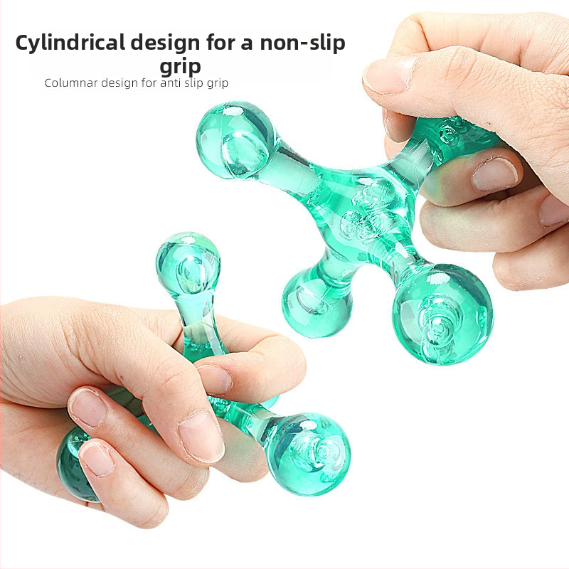 Ръчен кристален масажор-ролер за акупресия – цилиндрична топка, PC материал, дръжков дизайн, за рамене, шия, гръб и стъпала; подходящ за здравословен масаж и красота