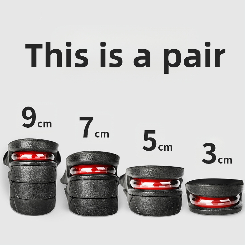 Повдигаща стелка за обувки с въздушна възглавница – PVC, многослойна повдигаща конструкция, унисекс, цяла стелка