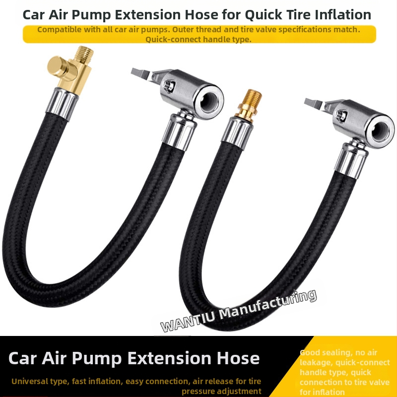 Transporto priemonės oro pūstuvas su pratęsiama žarna, variniu jungtimi ir metalo pūtimo galvute, vieno cilindro, 180W, 50 L/min, tinkamas automobiliui, dviraciui ir motociklui