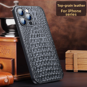 Ādas aizmugurējais vāciņš iPhone 15 Pro/Plus/Pro Max — izturīgs pret kritieniem, biznesa stils, no Wobiloo/Wabiro