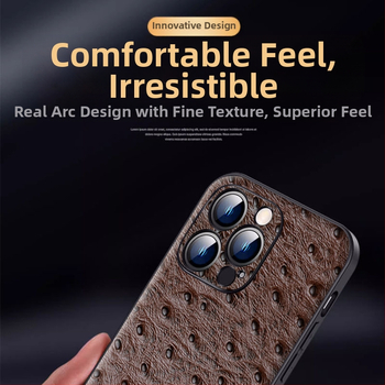 Ādas aizmugurējais vāciņš iPhone 15 Pro/Plus/Pro Max — izturīgs pret kritieniem, biznesa stils, no Wobiloo/Wabiro