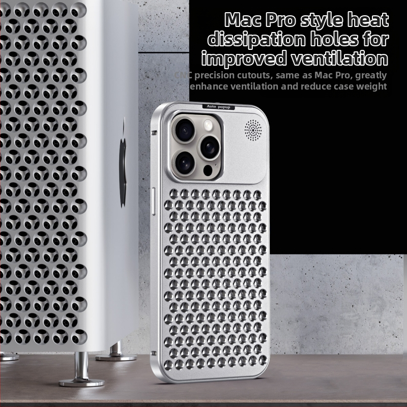 Kovové tvrdené puzdro pre iPhone 12/13/14 sériu – gravírovanie, proti nárazu, odvádzanie tepla, ochrana proti pádu